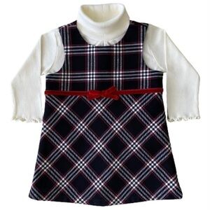 Old Navy Baby Girls 2-Piece Plaid Dress Set​​​​​​​​​​​​​​​​​​​​​​​​​​